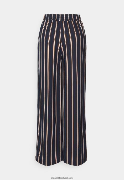 mulheres calças azul escuro/castanho/branco F4BZ0D636 Anna Field