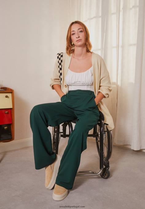 mulheres calças verde escuro F4BZ0D650 Anna Field