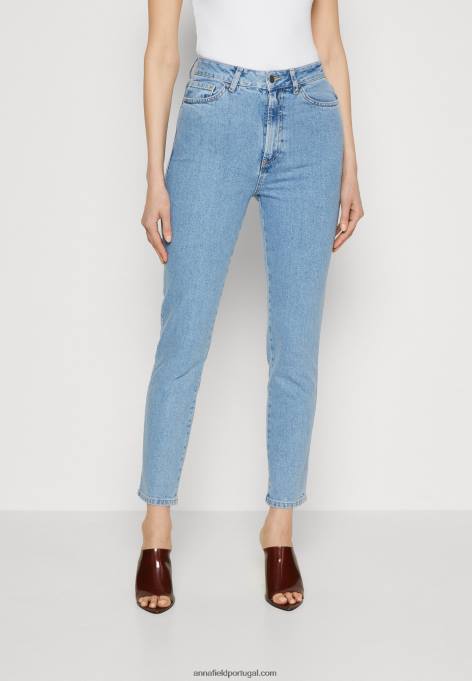 mulheres jeans slim fit jeans azul claro F4BZ0D663 Anna Field