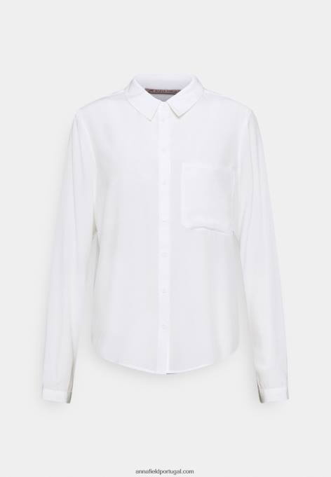mulheres blusa básica com bolso blusa off-white F4BZ0D668 Anna Field