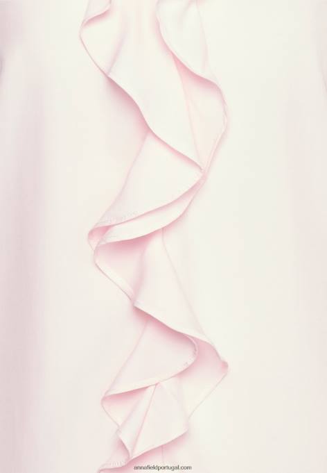 mulheres blusa com frontal volant blusa rosa F4BZ0D684 Anna Field
