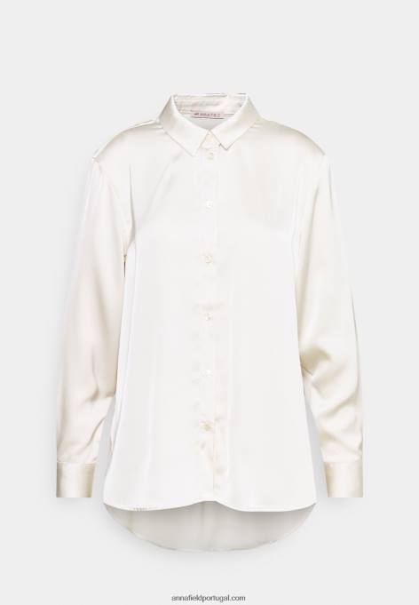 mulheres blusa de botão bege F4BZ0D676 Anna Field