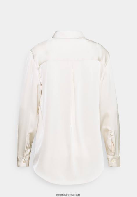 mulheres blusa de botão bege F4BZ0D676 Anna Field