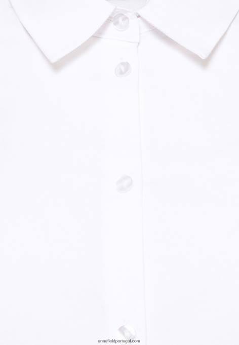 mulheres blusa de botão branca F4BZ0D675 Anna Field