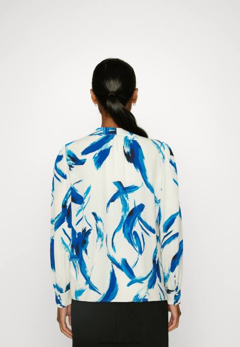 mulheres blusa de botão branca, azul F4BZ0D679 Anna Field