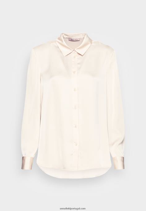 mulheres blusa de botão nude F4BZ0D667 Anna Field