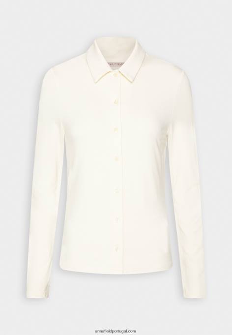 mulheres blusa de botão off white F4BZ0D672 Anna Field