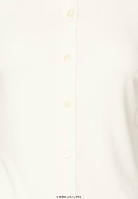 mulheres blusa de botão off white F4BZ0D672 Anna Field