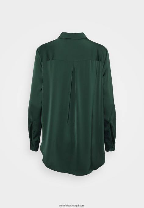 mulheres blusa de botão verde F4BZ0D670 Anna Field