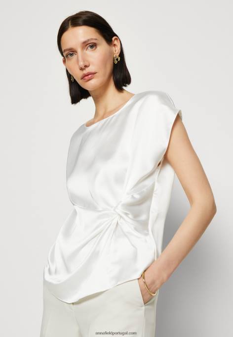 mulheres blusa off white F4BZ0D689 Anna Field