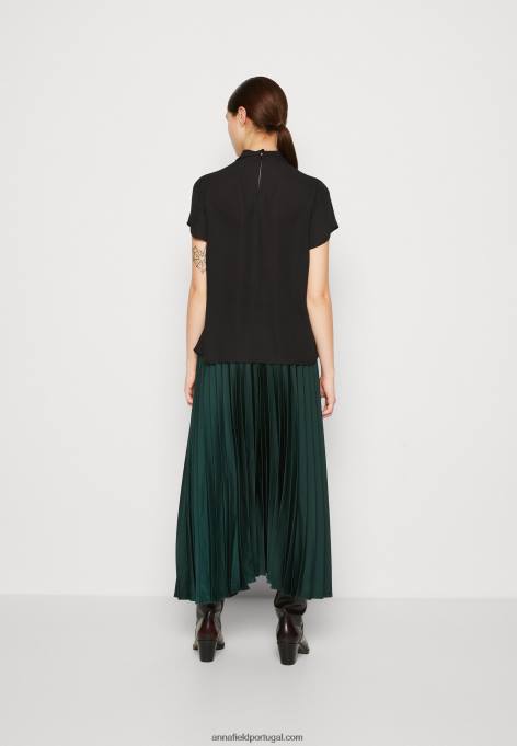 mulheres blusa preta F4BZ0D702 Anna Field