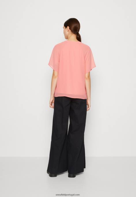 mulheres blusa rosa F4BZ0D700 Anna Field