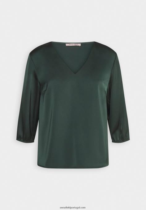 mulheres blusa verde escuro F4BZ0D696 Anna Field