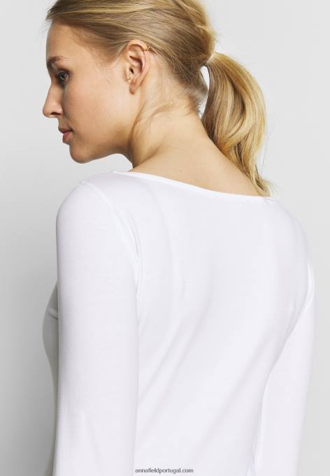 mulheres 2 pack de top de manga comprida azul marinho/branco F4BZ0D539 Anna Field