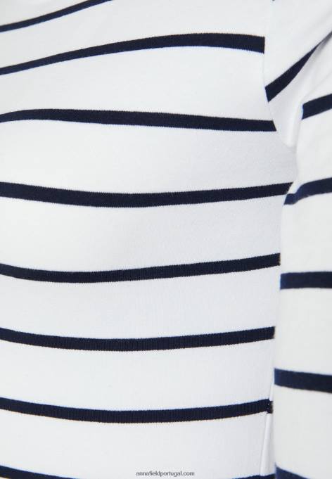 mulheres 2 pack de top de manga comprida branco/marinho F4BZ0D587 Anna Field