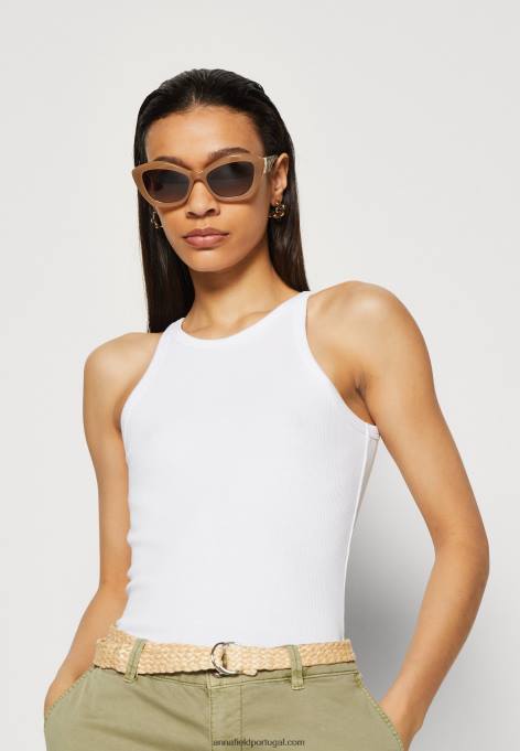 mulheres 2 pack top azul/branco/branco F4BZ0D449 Anna Field