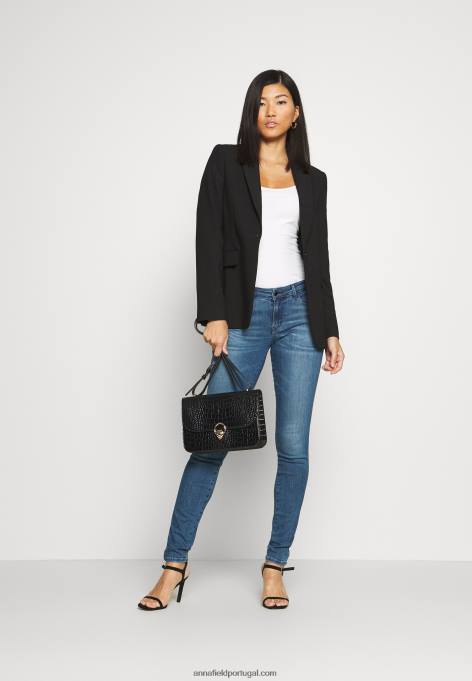 mulheres 2 pack top branco/preto F4BZ0D438 Anna Field