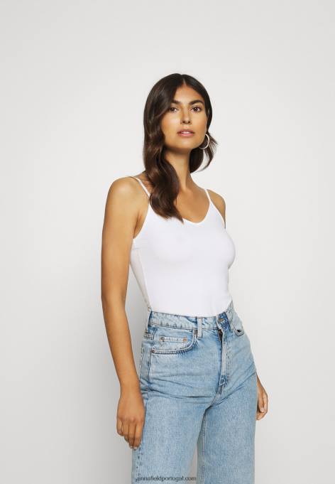 mulheres 2 pack top branco/preto F4BZ0D507 Anna Field
