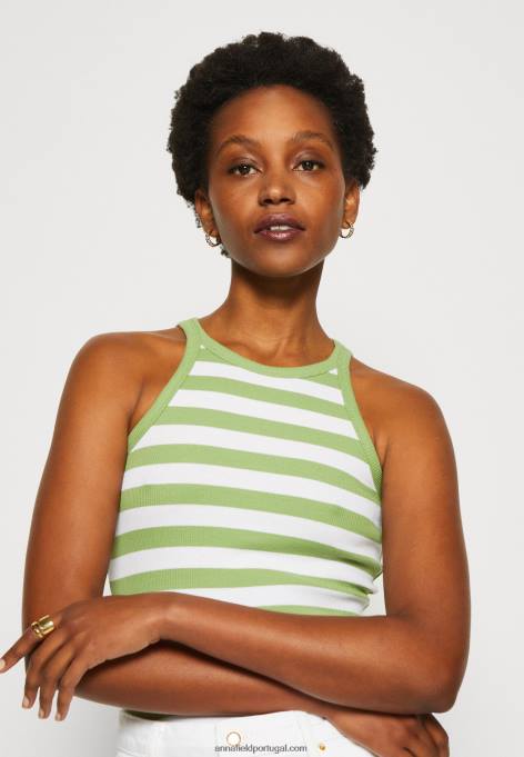 mulheres 2 pack top off-white/verde F4BZ0D479 Anna Field