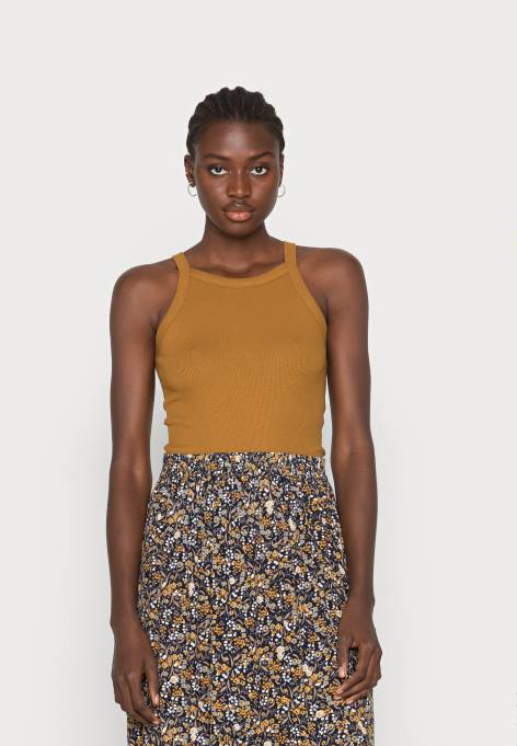 mulheres 2 pack top preto/cáqui F4BZ0D401 Anna Field