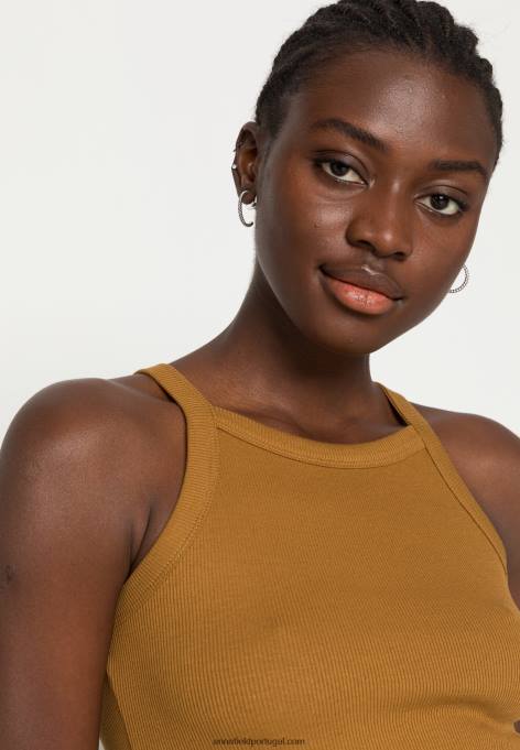 mulheres 2 pack top preto/cáqui F4BZ0D401 Anna Field