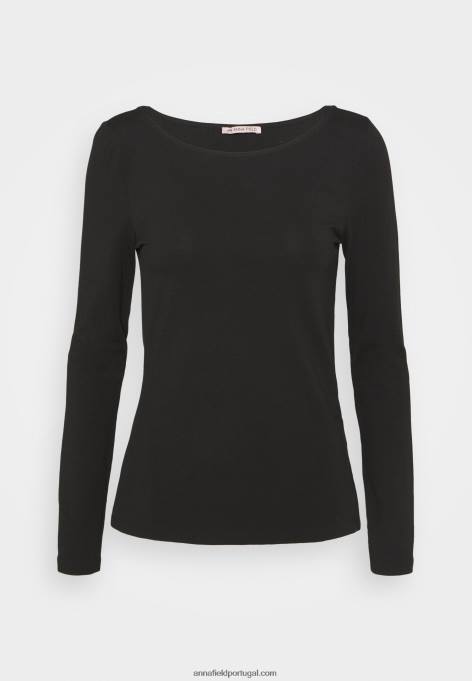 mulheres 2 pack top preto de manga comprida F4BZ0D591 Anna Field