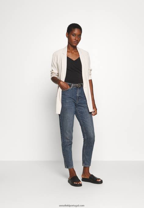 mulheres 2 pack top preto/preto F4BZ0D471 Anna Field