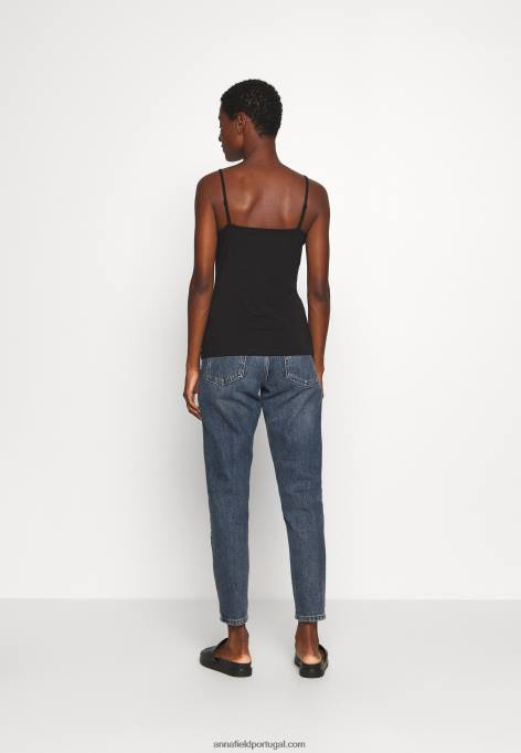 mulheres 2 pack top preto/preto F4BZ0D471 Anna Field