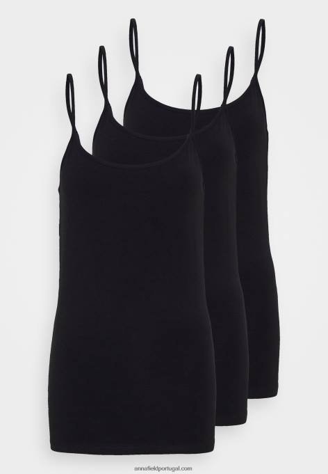 mulheres 3er pack top preto/preto/preto F4BZ0D483 Anna Field