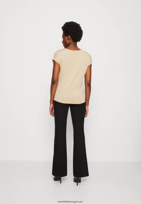 mulheres Pacote com 3 camisetas básicas bege/esbranquiçado/vermelho F4BZ0D301 Anna Field