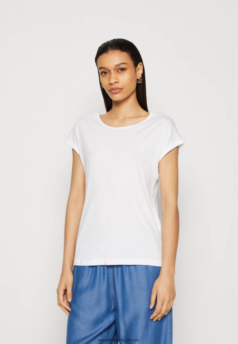 mulheres Pacote com 3 camisetas básicas branco/manchado cinza claro/amarelo escuro F4BZ0D308 Anna Field