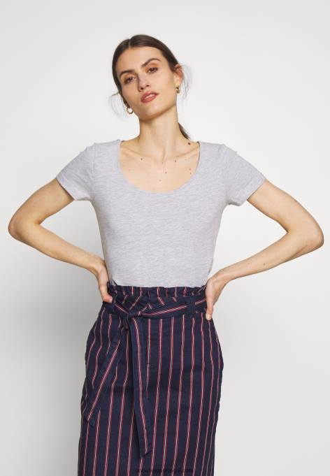 mulheres Pacote com 3 camisetas básicas branco/marinho/cinza claro melange F4BZ0D271 Anna Field