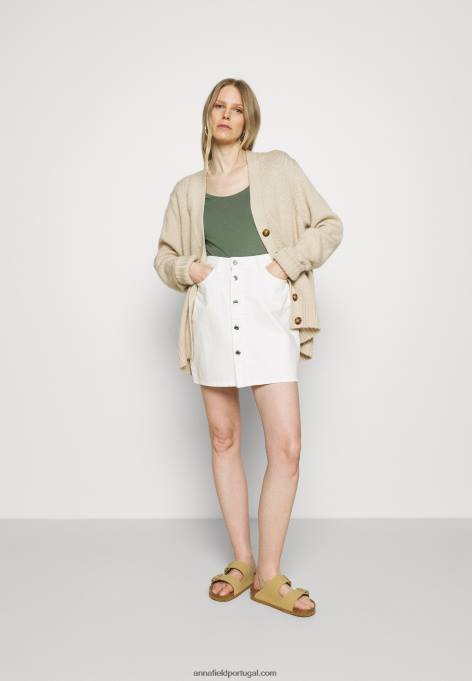 mulheres Pacote com 3 camisetas básicas branco/mosqueado cinza claro/verde claro F4BZ0D342 Anna Field