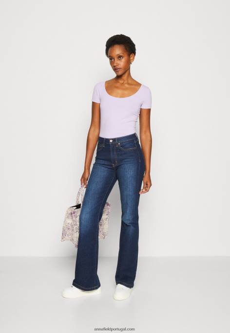 mulheres Pacote com 3 camisetas básicas roxo/branco/cinza claro manchado F4BZ0D264 Anna Field