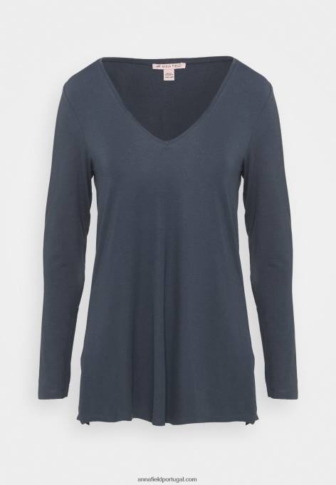 mulheres blusa manga longa antracite F4BZ0D595 Anna Field