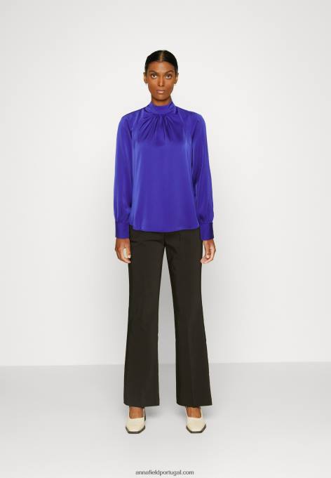 mulheres blusa manga longa azul F4BZ0D549 Anna Field
