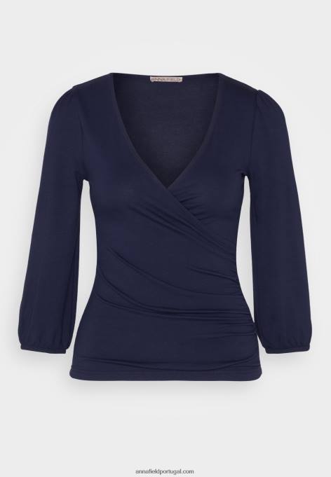 mulheres blusa manga longa azul escuro F4BZ0D536 Anna Field