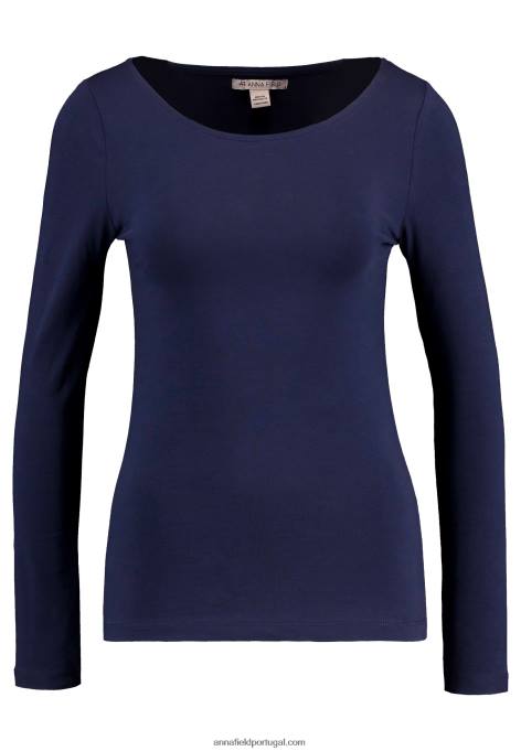 mulheres blusa manga longa azul escuro F4BZ0D570 Anna Field