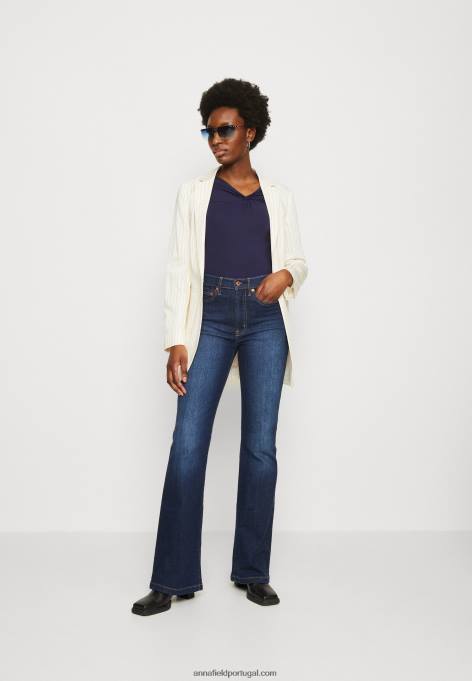 mulheres blusa manga longa azul escuro F4BZ0D574 Anna Field