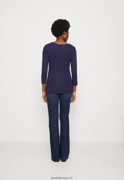 mulheres blusa manga longa azul escuro F4BZ0D574 Anna Field