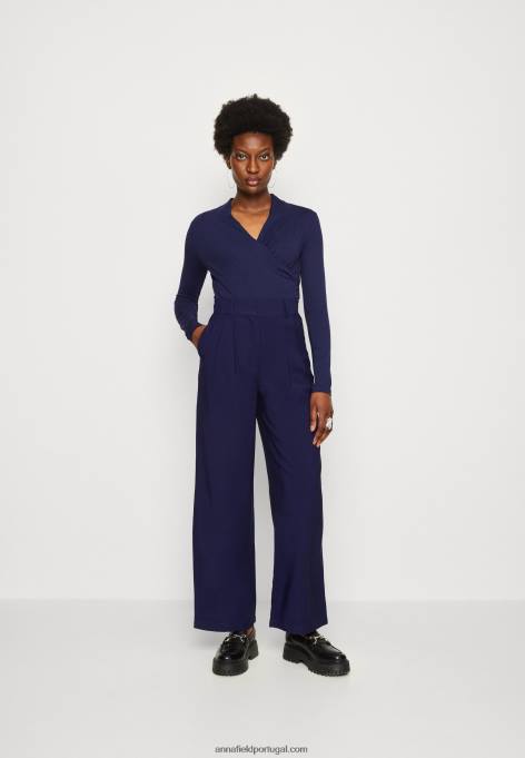 mulheres blusa manga longa azul escuro F4BZ0D577 Anna Field