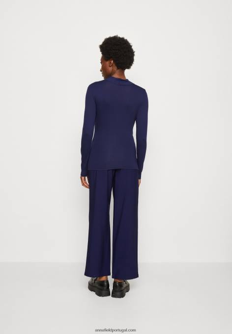 mulheres blusa manga longa azul escuro F4BZ0D577 Anna Field