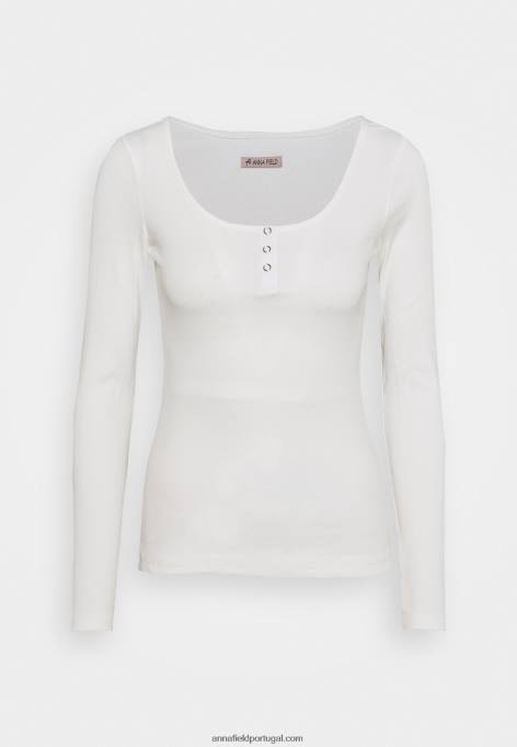 mulheres blusa manga longa branca F4BZ0D517 Anna Field