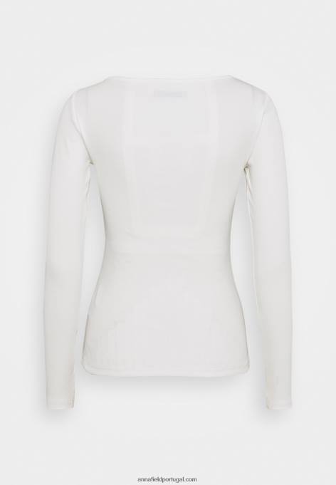mulheres blusa manga longa branca F4BZ0D517 Anna Field