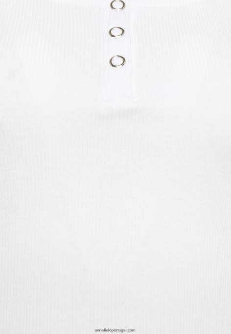 mulheres blusa manga longa branca F4BZ0D517 Anna Field