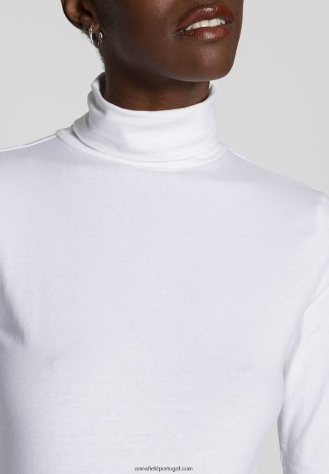 mulheres blusa manga longa branca F4BZ0D527 Anna Field