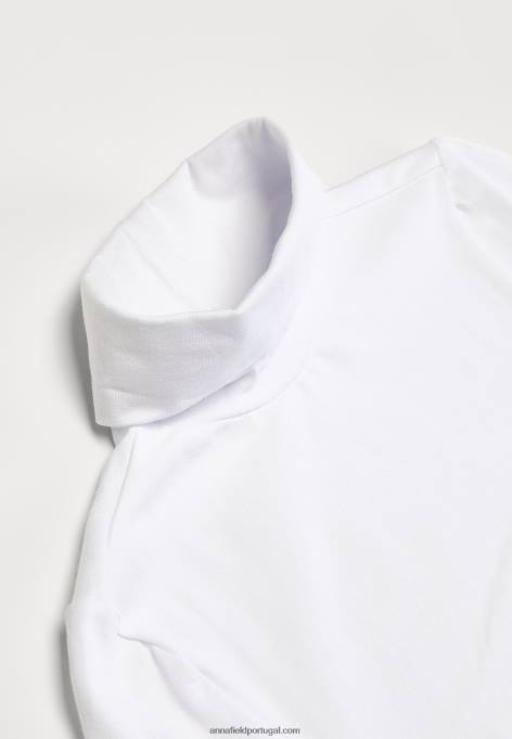 mulheres blusa manga longa branca F4BZ0D560 Anna Field