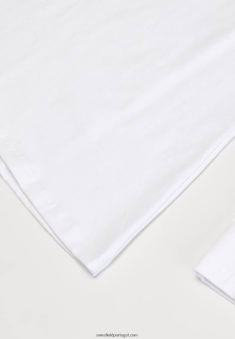 mulheres blusa manga longa branca F4BZ0D560 Anna Field