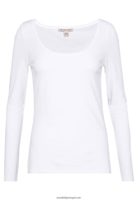 mulheres blusa manga longa branca F4BZ0D581 Anna Field