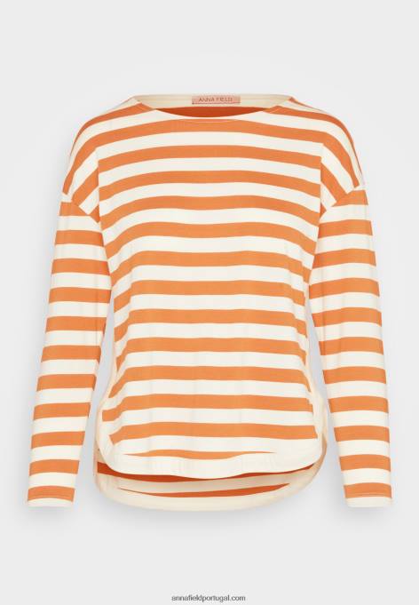 mulheres blusa manga longa branco/damasco F4BZ0D558 Anna Field